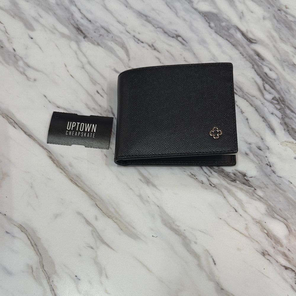 Carolina Herrera Black Leather Key & Card Holder